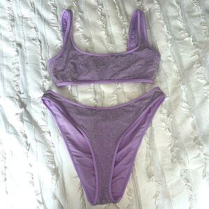 Purple sparkle Aerie bikini